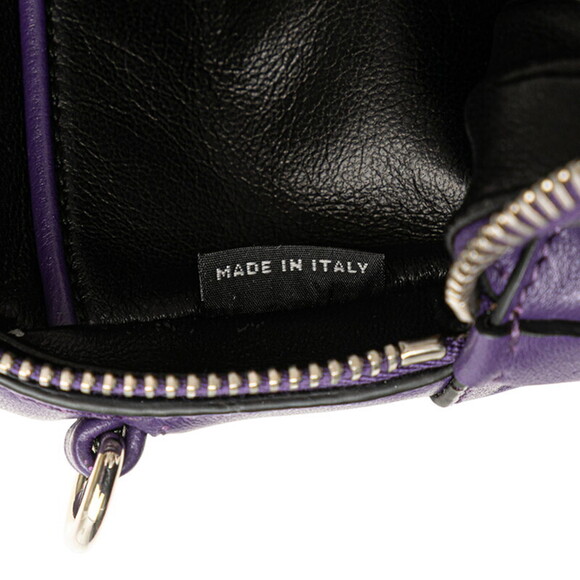 Prada Studded Crossbody Shoulder Bag Purple Leather - Picture 8 of 8